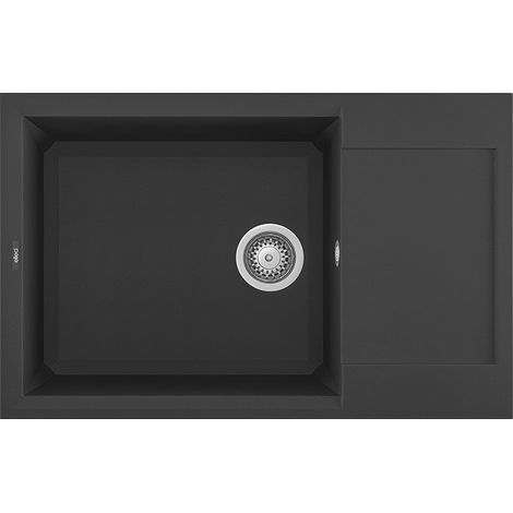 Lavello Elleci Incasso 1 vasca 78x50 Easy 310 Granitek Nero LGY31040