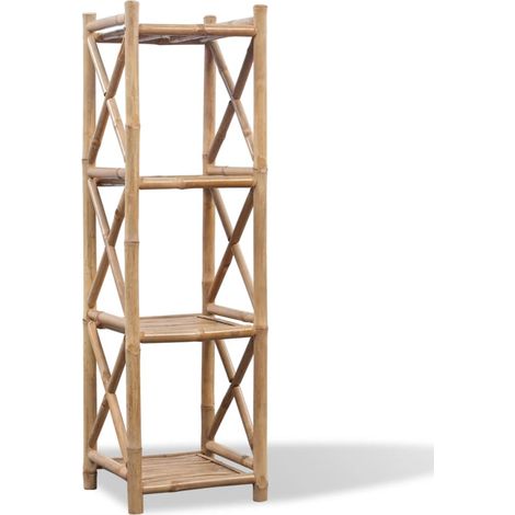 Etagère à 4 paliers Meuble de rangement Meuble Étagère en bambou 24369 (1/4)