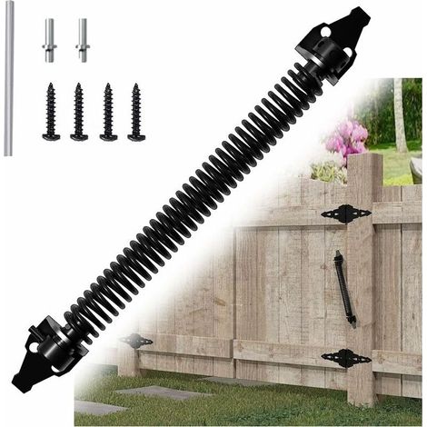 36cm Ferme Porte à Ressort Réglable, Ferme-Porte Automatique, Ressort de Porte avec 2 Vis, pour Porte de Jardin, portail en Bois et Clôtures Agricoles (36 x 3.9 x 3.9 cm) (1/5)