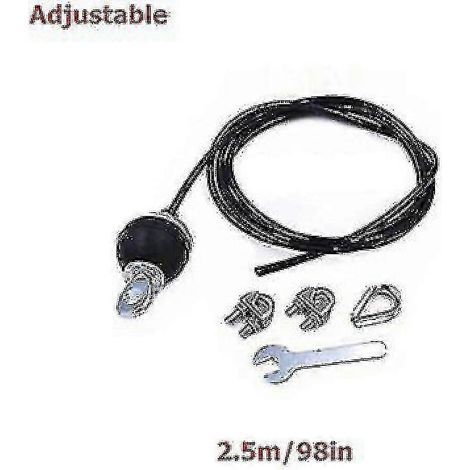 Câble de musculation réglable de 2,5 m, en acier robuste, pièces de rechange pour poulie de salle de sport à domicile, diamètre 5 mm. (1/5)