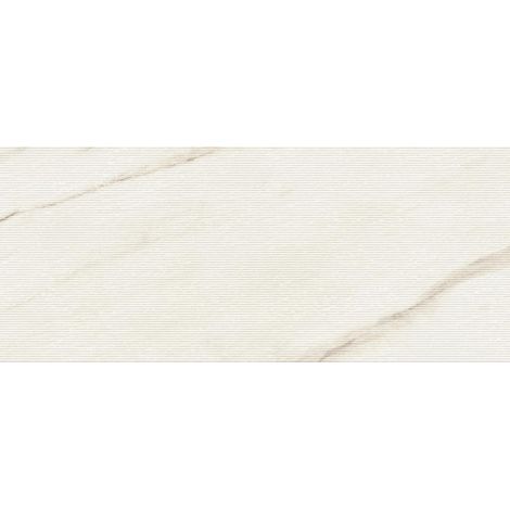 Carrelage effet Marbre 3D Blanc Calacatta Sublime Stripe 120x50x0,85 cm Mat Venerio - Mur intérieur (vendu par carton de 1,8 m²) - RO'MA CARRELAGE