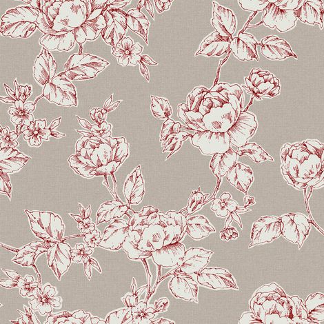 Laura Ashley Pollington Roses Vliestapet Dove Grey 10mx52cm (1/4)