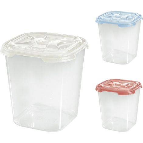 CONTENITORE QUADRO ALTO IN PLASTICA 'FRIGO BOX' lt4,75 cm.19,5x19,5xh.21,5 acqua tr