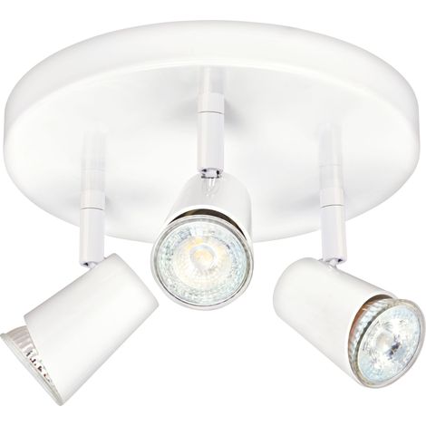 JUDY P3-Plafonnier 3 spots GU10 blanc a/lpes LED 3,6W 3000K 400lm dimm. incl ARIC 4151 (1/5)