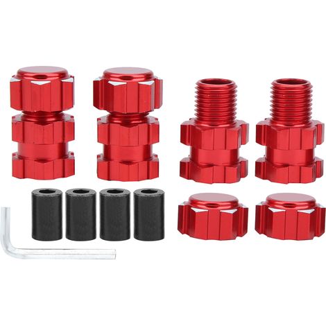 17-mm-Sechskantadapter für Vielzahn-Radnaben, Verlängerung und Befestigung kompatibel mit Traxxas MAXX 1/10 RC-Car, Rot