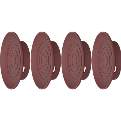 Lot4 Couvercles et plateaux réutilisables en silicone pour verres à vin Passe au lave vaisselle Pour intérieur/extérieur Plateau de cuisine en silicone convivial (1/5)