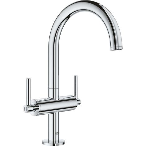 Mélangeur lavabo Grohe Atrio monotrou, taille L, avec poignée, Coloris: chrome - 21022003 (1/2)
