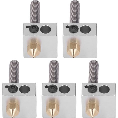 Satz mit 5 Messing-Heizblockteilen inklusive Hotend-Düse für Anet A8 und A2 3D-Drucker (1/5)