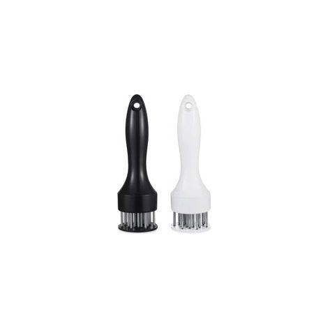 Inteneritore per carne, bianco e nero, in coppia, dotato di 21 lame ad ago ultra affilate in acciaio inox, un valido aiuto in cucina. - Crezuo