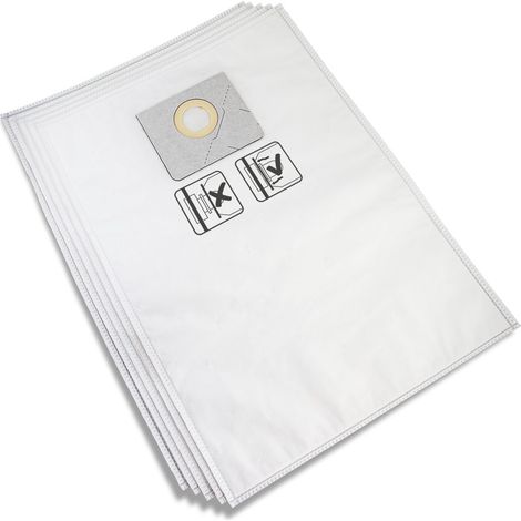 Kit de sacs filtrants non-tissés 30 l – Lot de 5 – Filtration efficace pour aspirateur MENZER VCL/VCM 530 PRO – Compatible avec bois