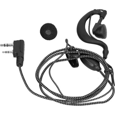 Walkie-Talkie-Ohrhörer mit verstärktem, geflochtenem Kabel, kompatibel mit Baofeng BF-6, 7, 8s, UV5R (1/5)