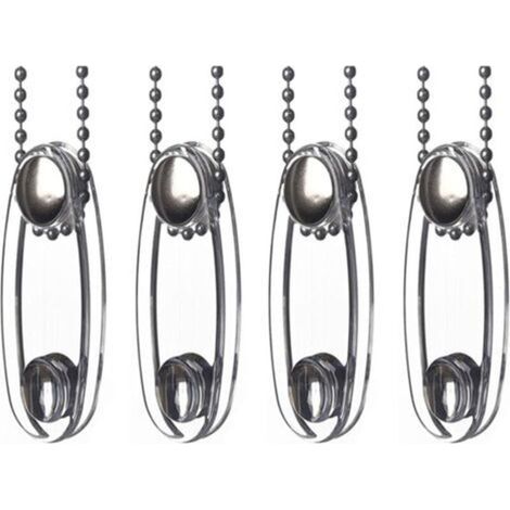 Paquete de 4 accesorios para persianas, pesos de cordón de plástico para ventanas verticales, persianas enrollables, contraventanas, mango de seguridad de plástico transparente para persianas (1/4)
