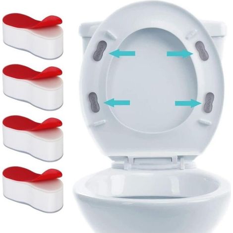 CSPARKV 4 Pièces Butoir Universel pour Couvercle De Toilettes avec Adhésif Puissant Convient pour Les Maisons, Les Hôtels Et Les Écoles (1/5)