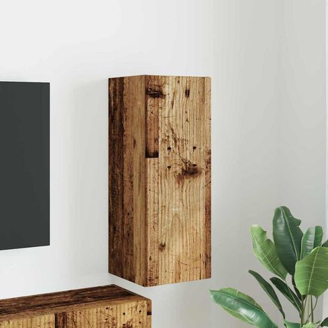 Meuble TV mural-Banc TV-Meuble Télé Bois Ancien 30 x 31 x 80 cm Bois d'ingénierie (1/5)