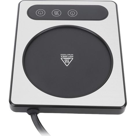 Chauffe-tasse intelligent 36 W, commandes tactiles, minuterie 12 h, idéal pour le café, le thé au lait et le chocolat chaud. Couleur argent. Prise UE 220 V. (1/5)