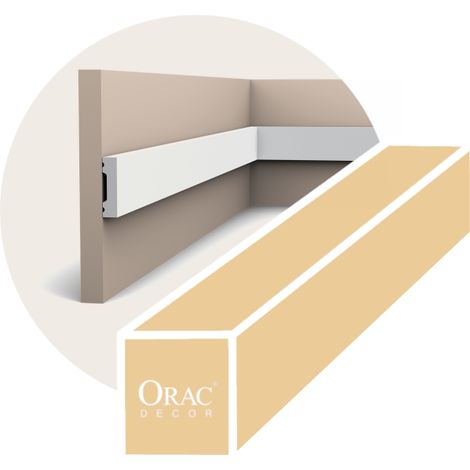 Riel para cuadros sencillo y multifuncional - Orac Decor - L200xP1xH4cm - Caja completa 72 metros - SX162