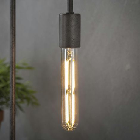Ampoule tube 18,5 cm ambré LED filament lumière chaude (E27) (1/3)