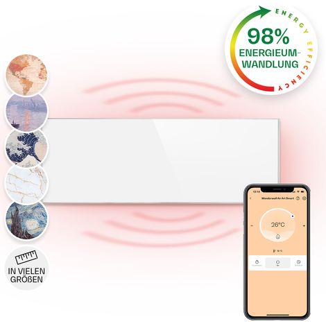 Wonderwall Smart Infrarotheizung 100x30cm App-Steuerung 300W Wochentimer IP24 (1/5)