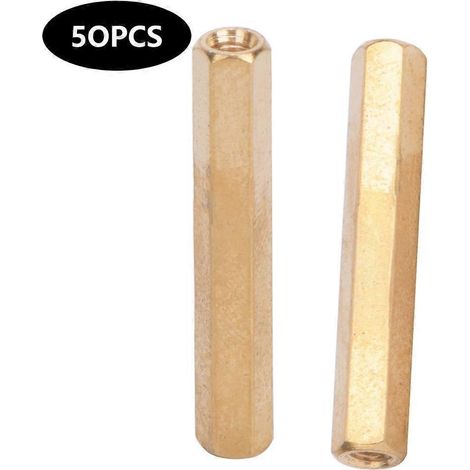Entretoise en laiton pour carte mère\n\nAccessoires d'écrous hexagonaux de raccordement M3 à 2 voies M3x5/6/8/10/12/15/20 - 50 500 pièces M3