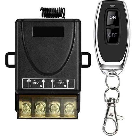 Télécommande 433MHz Portail Récepteur 30A 1 Émetteur Radio Contrôle Pompe Lumière Irrigation (1/4)