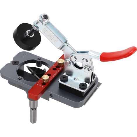 Kit de gabarit pour charnières invisibles, guide de perçage précis de 35 mm pour portes et placards, outil de perçage pour le travail du bois