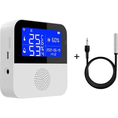 Sensor-Hygrometer-Thermometer für den Innenbereich mit 2,9-Zoll-LCD-Bildschirm – B (1/4)