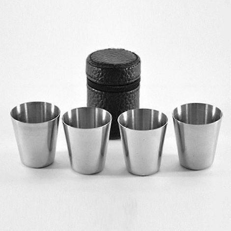 Ensemble de 4 verres à vin en acier inoxydable, portables, durables et réutilisables, parfaits pour les bars, les fêtes à la maison et en extérieur. (1/5)