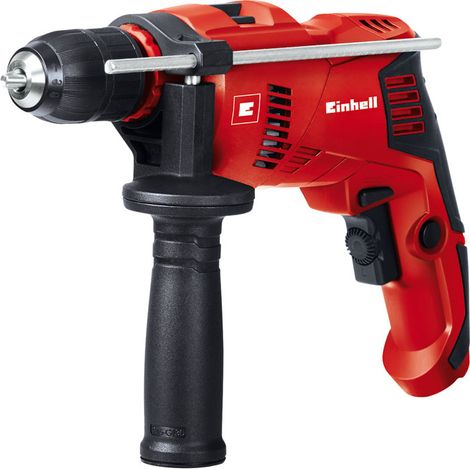Einhell TE-ID 500 E Trapano a percussione (tensione 220-240 V, potenza 500 W, giri al min. 0-3000, percussioni al min. 0-48000, incl. Seconda maniglia, valigetta)