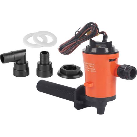 Pompe submersible d'aération 12V 800GPH pour réservoir d'appâts vivants, cartouche de pompe aération bateau, accessoire nautique SFBPI-G800-05 (1/5)