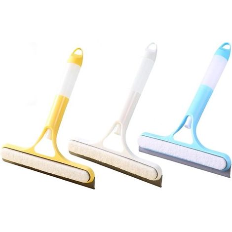 Set di 3 tergivetri per porte in vetro della doccia, tergivetro multifunzionale per vetri della doccia, funzione spray 3 in 1, panno in microfibra per la pulizia dei vetri, detergente multifunzionale (1/5)