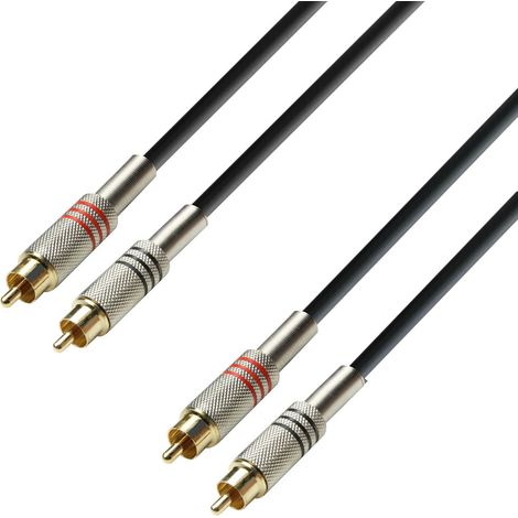 RCA 2 Stecker auf 2 RCA Stecker Kabel 3m K3