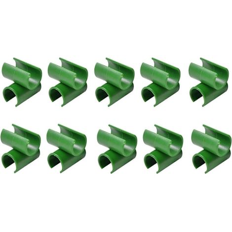 Lot de 10 pinces de fixation multifonctionnelles en forme de croix, rotatives, en plastique, pour plantes en serre (1/5)