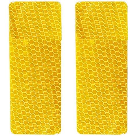 Adesivi Rifrangenti per Paraurti Auto 2 Pezzi - Colore: GIALLO