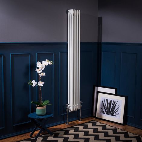 WarmeHaus Traditional Radiator White Triple Panel 1500x202mm (1/5)