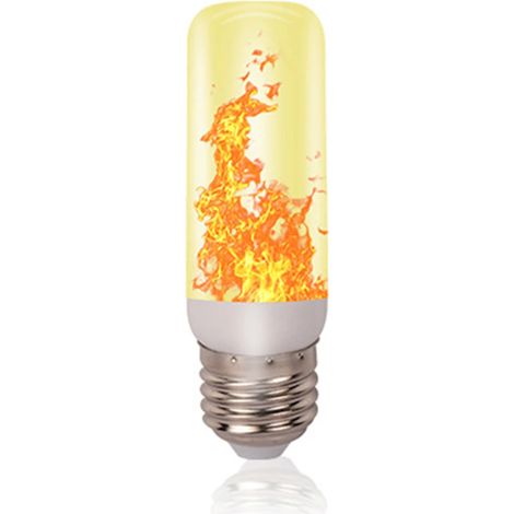 Ampoules LED E27 à effet flamme (lumière jaune) - Lumière créative - Émulation de scintillement - Ambiance vintage - Lampe décorative (1/5)