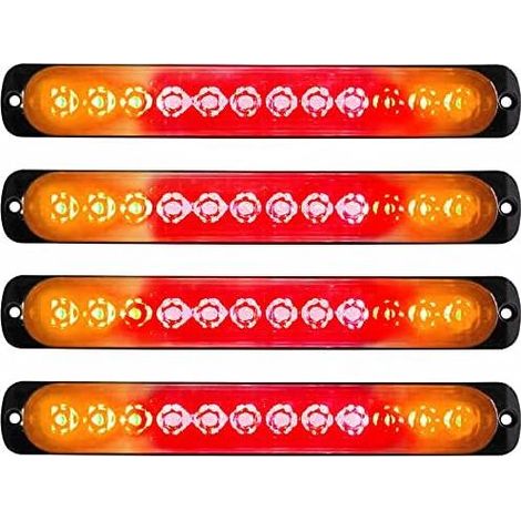 Lumière stroboscopique à LED, 4Pack 12LED Barre lumineuse (1/5)
