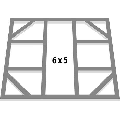 Globel Industries Fundamentbodenrahmen für Gerätehauser "Dream 65" und "Lean-To 56", aluminium blank, 144 x 171 cm