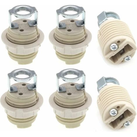 Lot de 6 supports de lampe G9 avec support, douille halogène G9 filetée en céramique