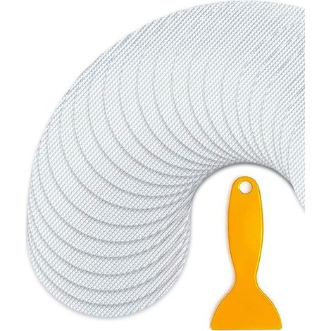Lot de 20 Stickers de Baignoire Antidérapants pour Salle De Bain, Douche, Tapis de Bain, Rond(Transparent 8cm) (1/4)