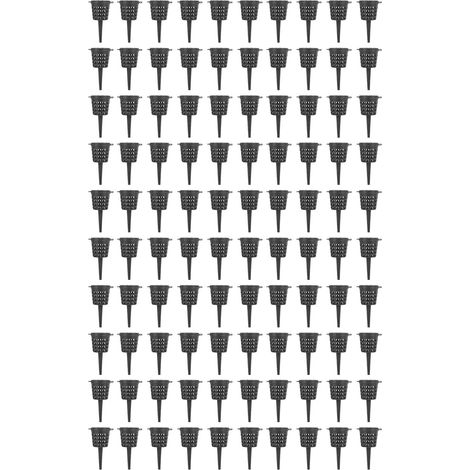 Paniers D'engrais Portables, 100 Pièces Paniers D'engrais pour Bonsaï avec Couvercle Paniers D'engrais Portables en Maille pour Plantes en Pot Orchidées Succulentes (1/5)