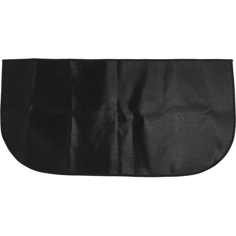 Tapis de cheminée ignifugé, résistant au feu, pour poêle à bois et cheminée d'intérieur/extérieur. Ce tapis fin protège les sols et tapis des étincelles et des braises. Noir. (1/5)