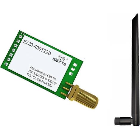 Module sans fil EBYTE E220-400T22D LoRa LLCC68, portée de 5 km, émetteur-récepteur SMA-K UART RSSI, antenne 433 MHz (1/5)