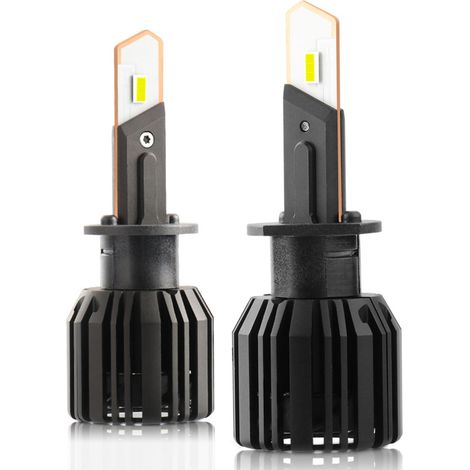 Kit de conversion tout-en-un pour phares de voiture LED H1, étanche IP68, 50 W, avec 2 ampoules LED H1 (50 W). (1/5)