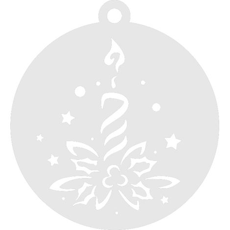 Ornamento natalizio €25, candela, decorazione natalizia, motivo traforato, NATALE
