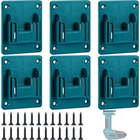 Akkuhalter für Makita 18V Akku-Werkzeughalter für BL1860, BL1850, BL1840, BL1830 mit 10 Schrauben, 6 Stück (1/5)