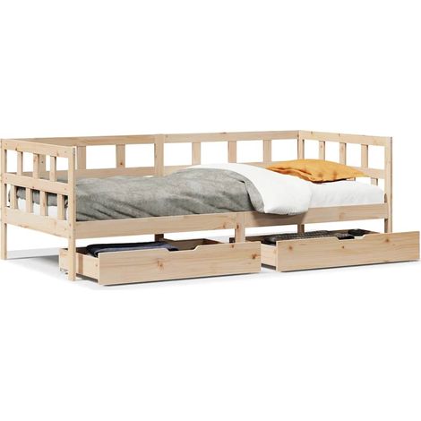 Maison Exclusive - Dormeuse con Cassetti 90x190 cm in Legno Massello Pino