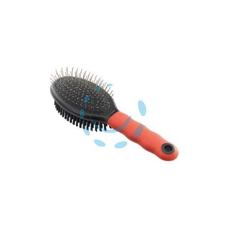 SPAZZOLA COMBINATA GRO 5928 PER CANI CON OGNI TIPO DI PELO - cm.23x6,7x5,5h.