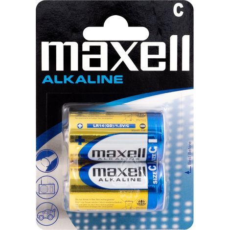 MAXELL PILA ALCALINA LR14 C 1.5V BLISTER DE 2 UNIDADES (1/5)