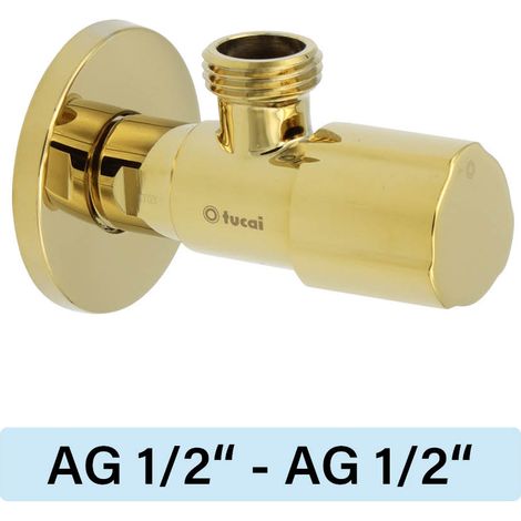 Eckventil Tucai TMM C850 Premium AG/AG  1/2"-1/2" gold