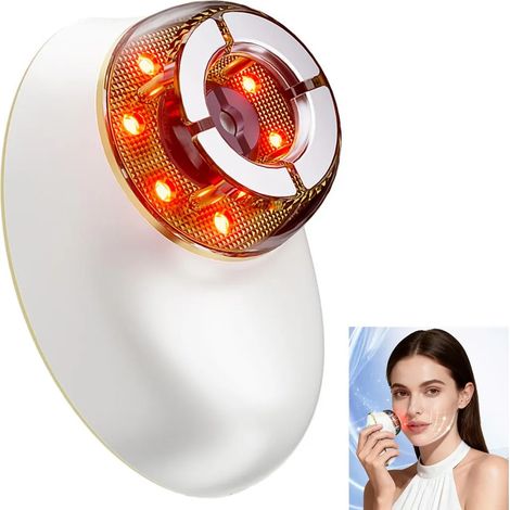 Este masajeador de drenaje linfático 3 en 1 cuenta con terapia de luz roja, tres niveles de intensidad ajustables y contorno facial. (1/5)
